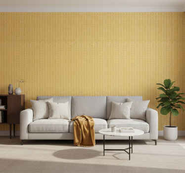 Living room wallpaper yellow chevron herringbone - TenStickers
