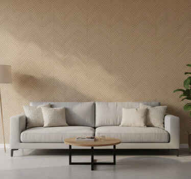 Papel tapiz para sala textura chevron de madera - TenVinilo