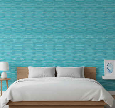 Natural seawater wall paper in bedroom - TenStickers
