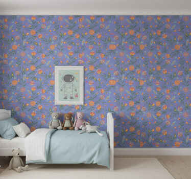 Cute design for kids wall paper in bedroom - TenStickers