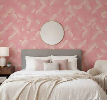 Pastel semi-circles wall paper in bedroom - TenStickers