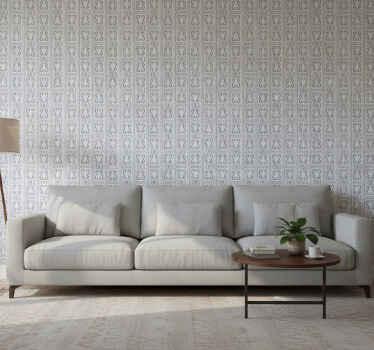 Ornamental wallpaper exotic plaster leaves - TenStickers