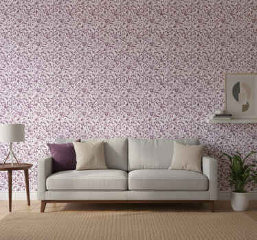 Living area wallpaper ornament leaf paisley - TenStickers