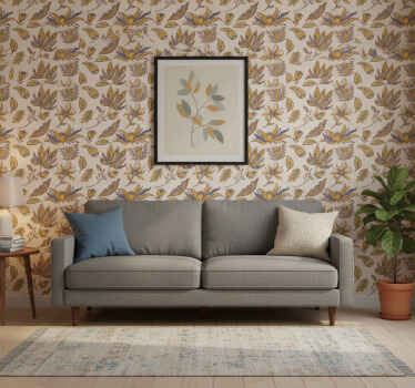 Papier peint floral motif paisley - TenStickers