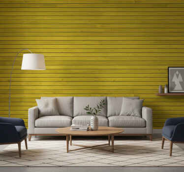 Papel tapiz ornamental iluminado en madera - TenVinilo