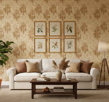 Carta da parati ornamentale motivo sbiadito caldo - TenStickers