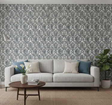 Carta da parati ornamentale motivo piccoli elementi grigi - TenStickers