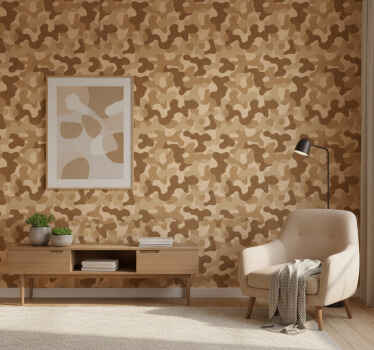 Carta da parati ornamentale motivo camo astratto - TenStickers