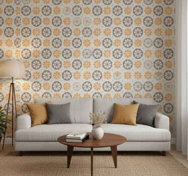 Carta da parati ornamentale motivi floreali in evidenza - TenStickers