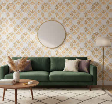 Textured wallpaper golden mandala - TenStickers