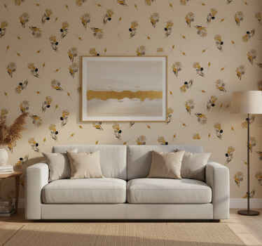 Carta da parati texture fiori vintage - TenStickers