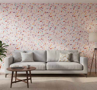 Χαρτί τοίχου με απομίμηση μαρμάρου πολύχρωμες πέτρες - TenStickers