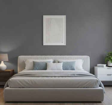Papel mural dormitorio gris oscuro sencillo - TenVinilo
