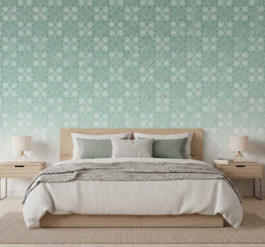 Tapete schlafzimmer mit floralem verlaufsmuster - TenStickers