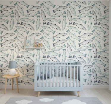 Carta da parati animali pesce salmone - TenStickers