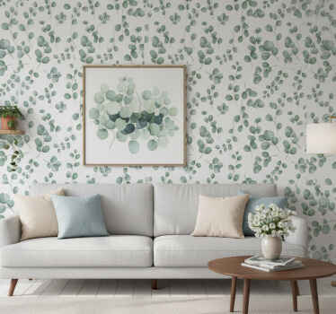 Elegantti saumaton kuosi lehtitapetti - Tenstickers