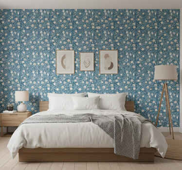 Tapete schlafzimmer mit floralen motiven - TenStickers
