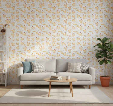 Animal wallpaper chickens and snails cartoon farm - TenStickers