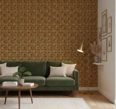 Animal wallpaper leopard print area accent - TenStickers