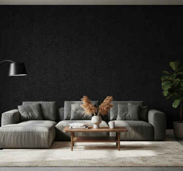 Black fur imitation animals wallpaper - TenStickers