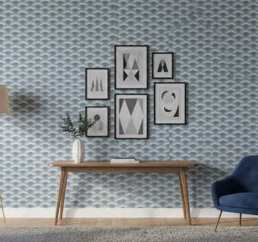 Animal wallpaper snake skin blue pattern - TenStickers