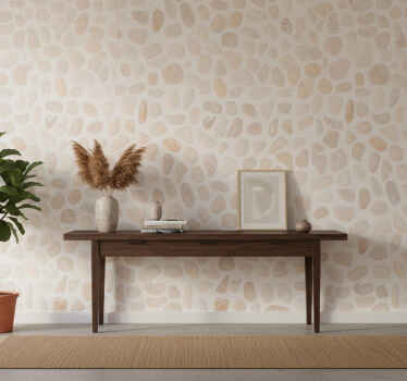 Animal wallpaper neutral pebble pattern - TenStickers