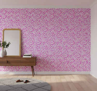 Animal wallpaper fuchsia leopard design - TenStickers