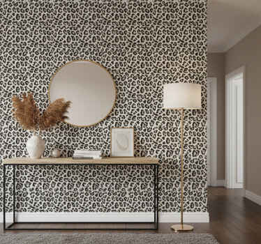 Animal wallpaper white leopard print - TenStickers