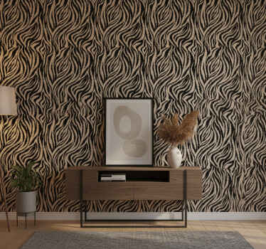 Animal wallpaper zebra striped design - TenStickers