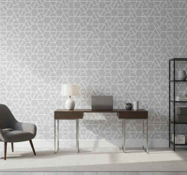 Gray modern pattern office wallpaper - TenStickers