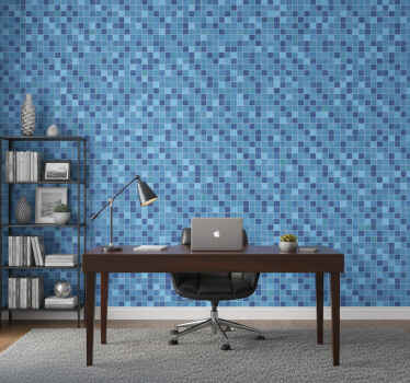 Büro tapete geometrisches mosaikgewebe - TenStickers