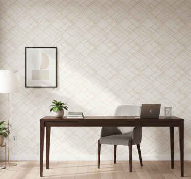Office wallpaper geometric lines minimalist design - TenStickers