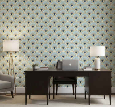 Büro tapete geometrisches fächerdesign - TenStickers