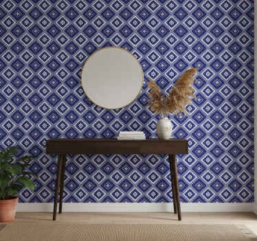 Tapeta do korytarza w nowoczesny mozaikowy wzór - TenStickers