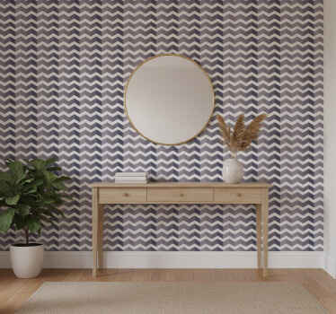 Hallway wallpaper chevron pattern elegance - TenStickers