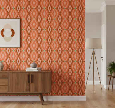 Hallway wallpaper 30s autumnal tints geometric - TenStickers