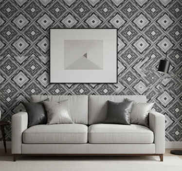 Tapete geometrisch diamantillusion - TenStickers