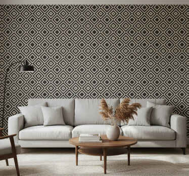 Tapete geometrisch mit diamantmuster motiv - TenStickers