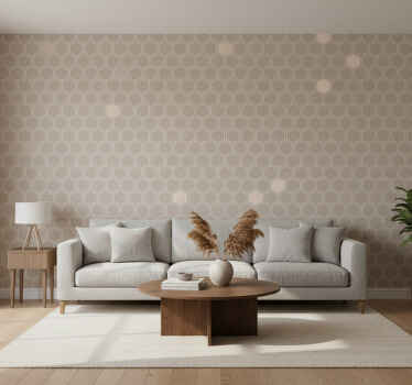 Tapete geometrisch hexagon beige muster - TenStickers