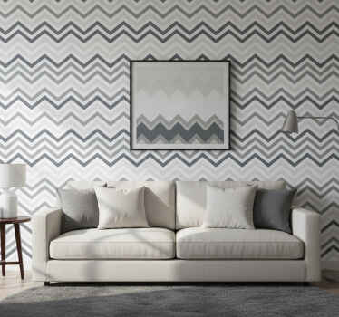 Tapete geometrisch im eleganten chevron-muster - TenStickers