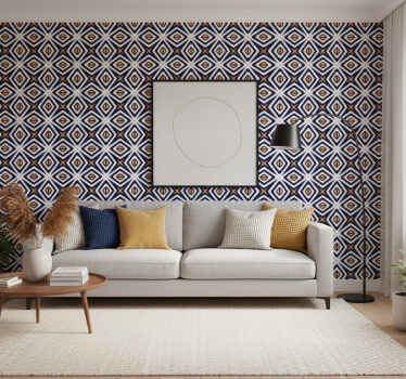 Tapete geometrisch mit diamantmuster - TenStickers