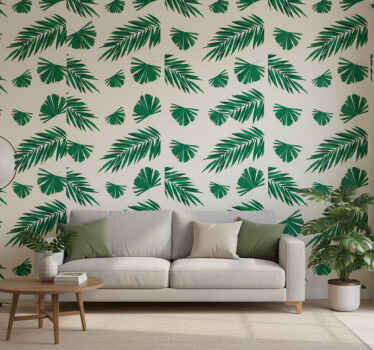 Lush green leaves luonto tapetti - Tenstickers