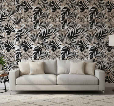 Nature wallpaper tropical leaf design - TenStickers