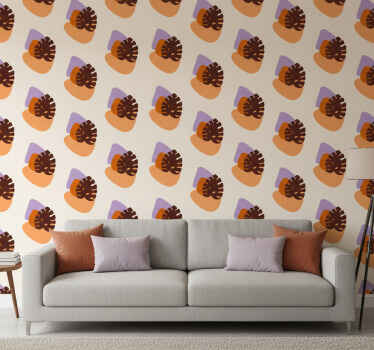 Nature wallpaper colorful leaf patterns - TenStickers