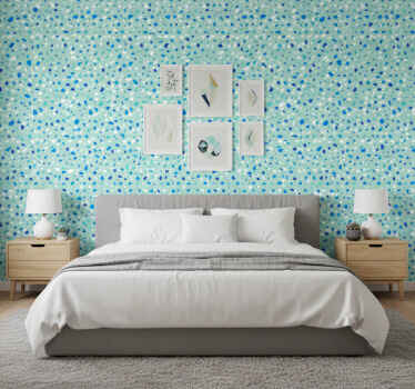 Kék árnyalatú terrazzo - egyedi textúra háttérkép - TenStickers