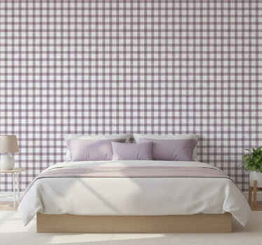 Lila kockás egyedi textúra háttérkép - TenStickers