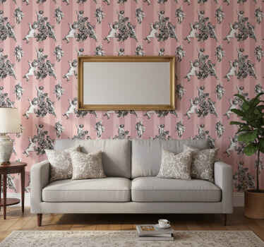 Retro tapete im französischen vintage streifenmuster - TenStickers