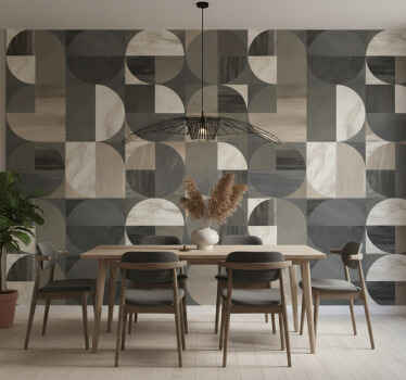 Tapeta marmur w półokrągły wzór - TenStickers