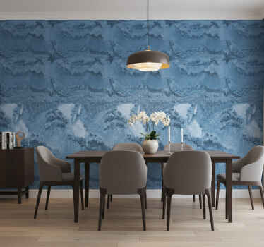 Tapeta marmur głęboki niebieski wzór - TenStickers