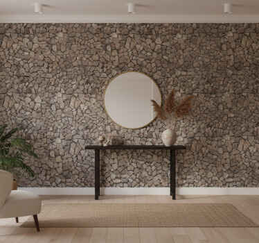 Stone wallpaper cobblestone pathway design - TenStickers